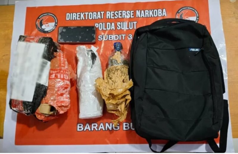 Polda Sulut Bongkar Jaringan Ganja Modus Ekspedisi, Seorang Pemuda Bitung Ditangkap