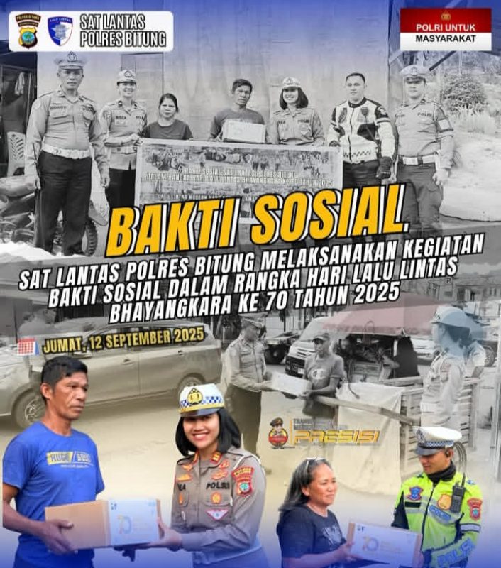 “Dari Bitung untuk Indonesia: Sat Lantas Bitung Bergerak dengan Hati”