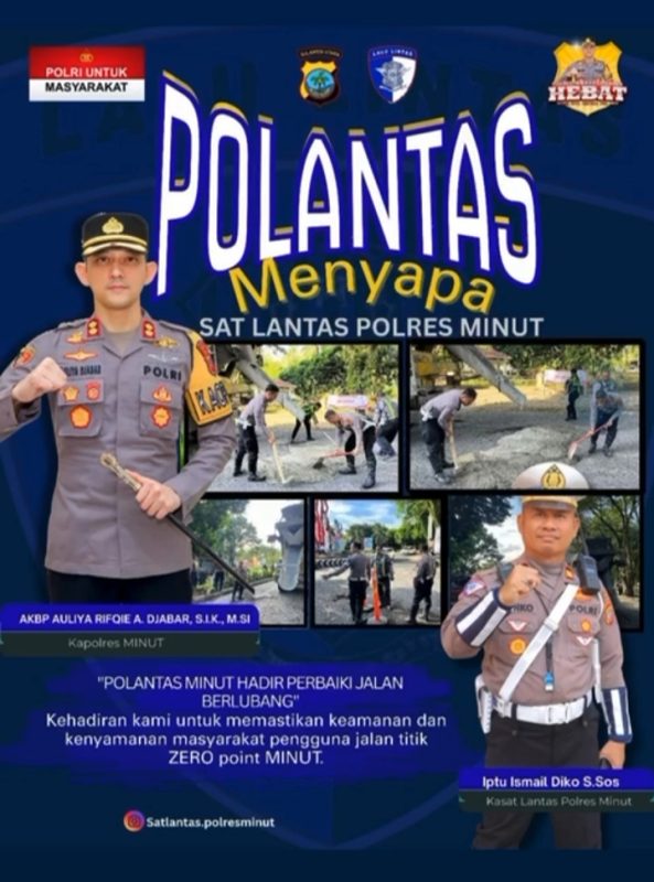 POLANTAS POLRES MINUT MENYAPA – HADIR UNTUK KENYAMANAN BERSAMA