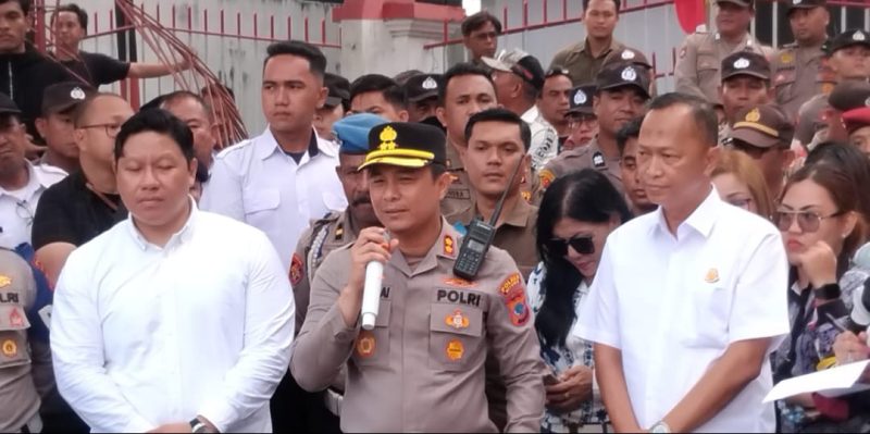 Polres Bitung Amankan Unjuk Rasa Aliansi Bitung Bergerak dengan Humanis
