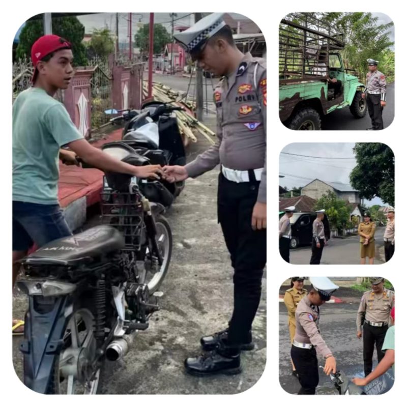 Tanggapi Keluhan Warga, Satlantas Polres Mitra Tertibkan Kendaraan Berknalpot Brong di Wilayah Touluaan