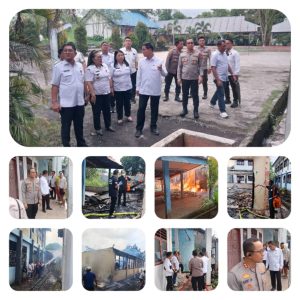 Kapolres dan Walikota Bitung Bergerak Cepat Tanggapi Kebakaran di SMP Negeri 5