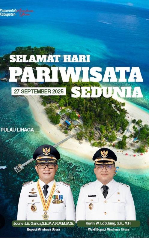 Minahasa Utara Sambut Hari Pariwisata Sedunia: Pulau Lihaga dan Destinasi Lainnya Jadi Sorotan Potensi Wisata Berkelanjutan