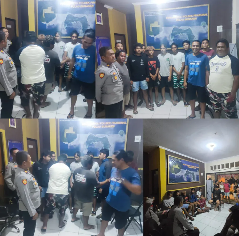 Mediasi Berhasil, Polsek Bunaken Damaikan Dua Kelompok Pemuda Berselisih